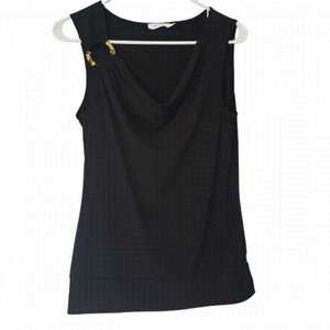 Ricki's Black Scoop neck blouse top medium